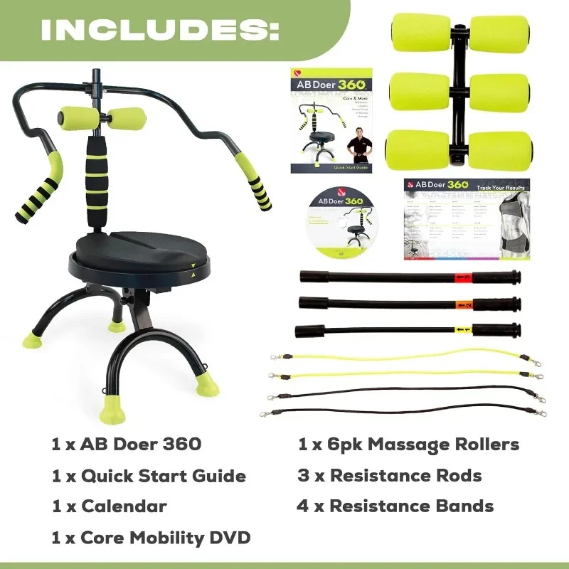 Ab Fitness Machine System Provides An Abdonimal And Muscle Activating Workout with Aerobics to Burn Calories and Workout