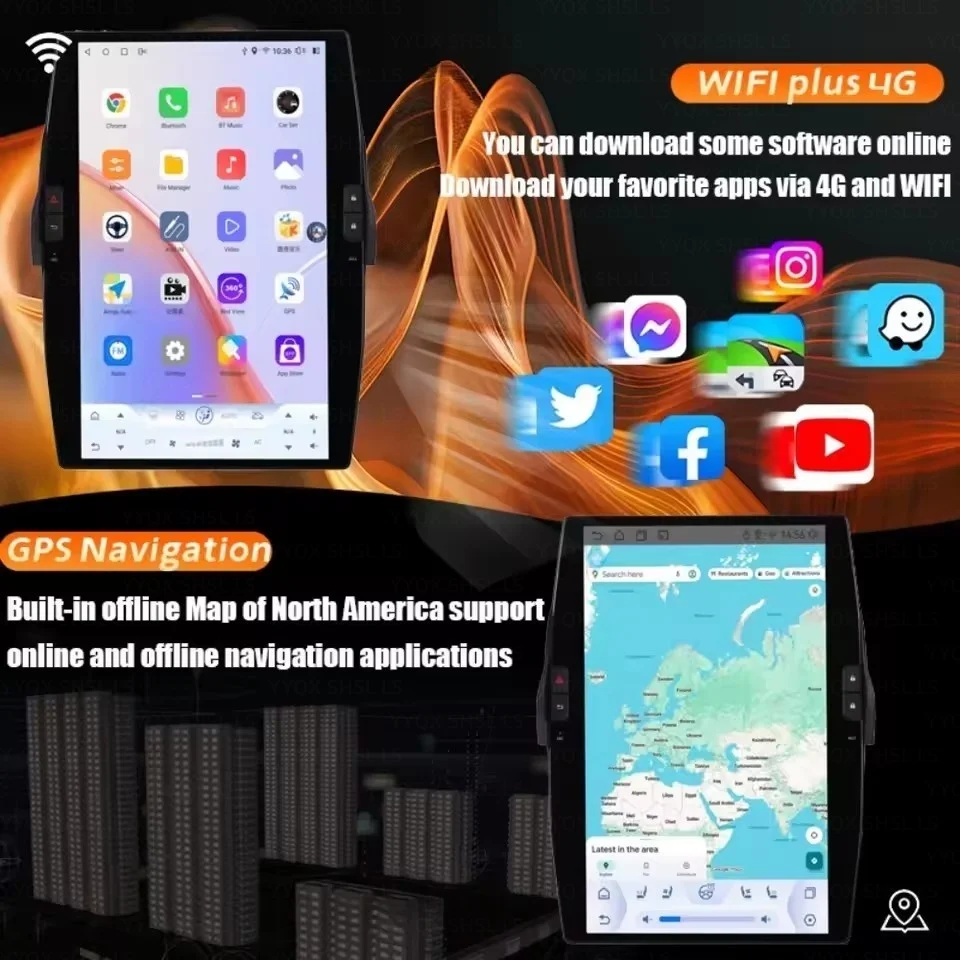 

14,5-дюймовый Android-экран для Chevrolet Camaro 2010-2015, автомобильный радиоприемник, мультимедийный видеоплеер, GPS-навигация, авто беспроводной Carplay