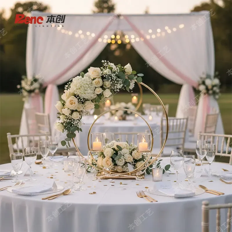 Wedding Decoration Stage Background Arch Wreath Arrangement Props Simulation Flower Vase Home Window Ornament