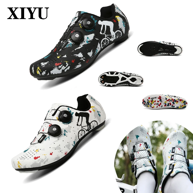 

XIYU Men's Mountain Bike Shoes 47# SPD Racing Self-locking Outdoor Off-road Mountain Sports Road Flat Cycling Shoes Large Size