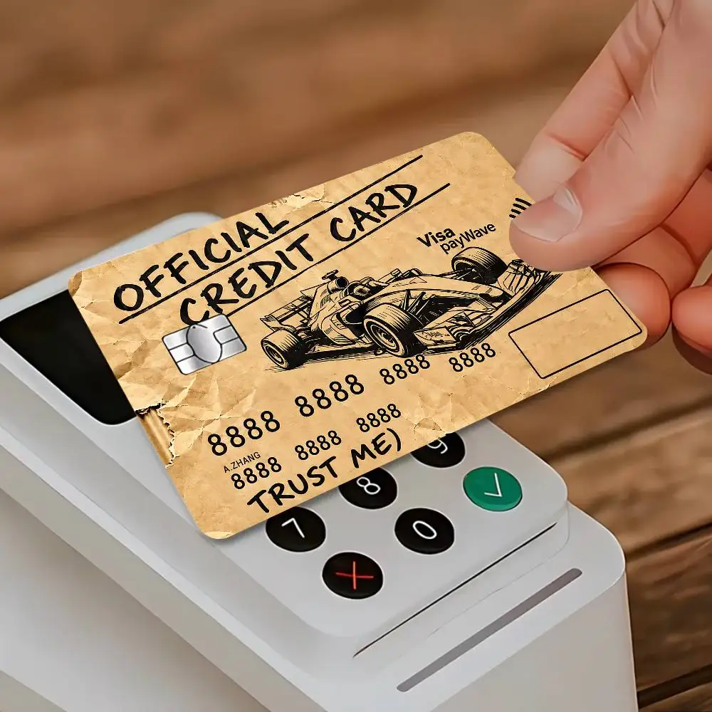 Trust Me No Limit Card Stickers Cartoon Decorative Small Waterproof Chip 4PCS Card Sticker New Anti-Scratch