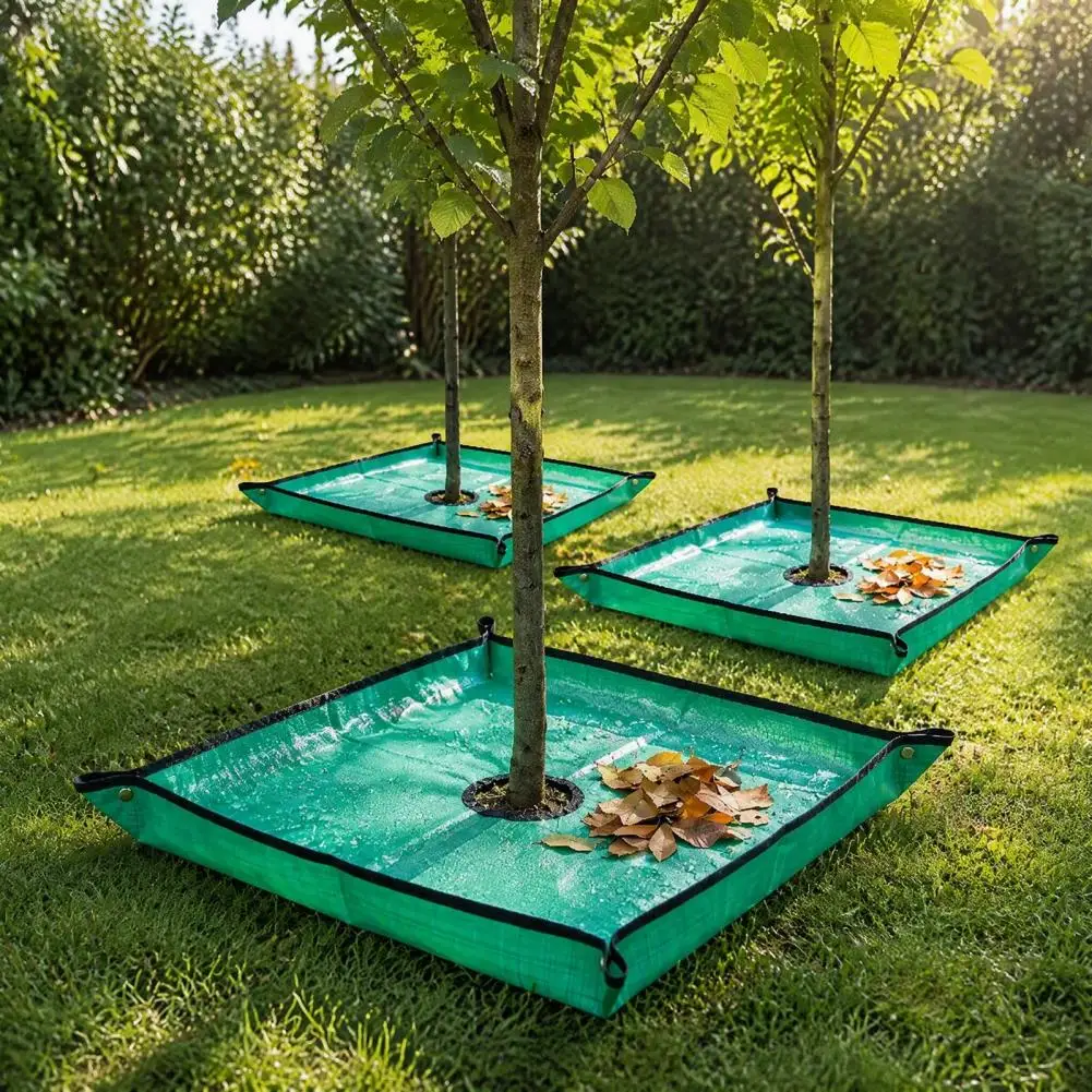 Garden Leaf Tarp Tree Base Debris Protector Waterproof Landscape Pruning Tarp Windproof Leaf Collection Blanket Durable for Tree