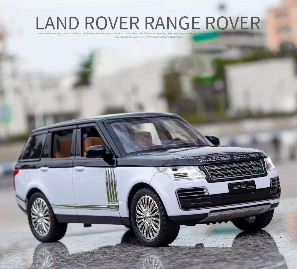 

1:24 Land Rover Range Rover 2022 SUV Alloy Diecast Model Toy Cars Sound Light Car Vehicle Toys For Children Collection Gift