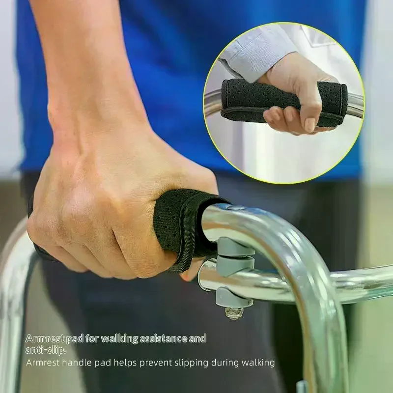 1/2Pcs Walking Aid Handle Gloves Wheelchair Handle Gloves Elderly Walker Grips Breathable Cushioned Covers Armrest Pad Non-slip
