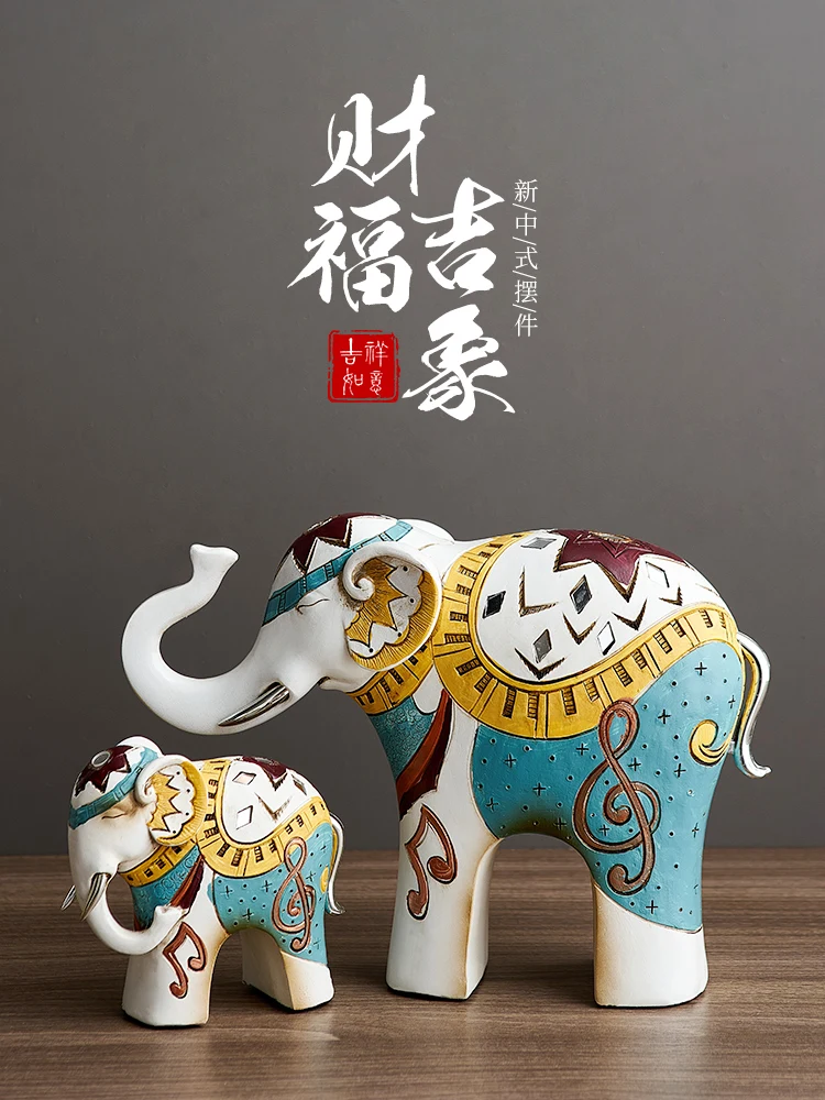 

Creative elephant statue decoration light luxury high-end home decoration living room desktop TV cabinet door hall housewarming