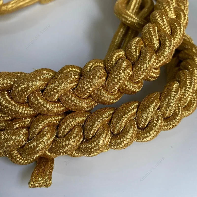 ضابط الجيش البريطاني الكتف Aiguillette سلك ذهبي/الجيش Aguillette سلك ذهبي الحبل الفضة Aiglet Aglet العسكرية