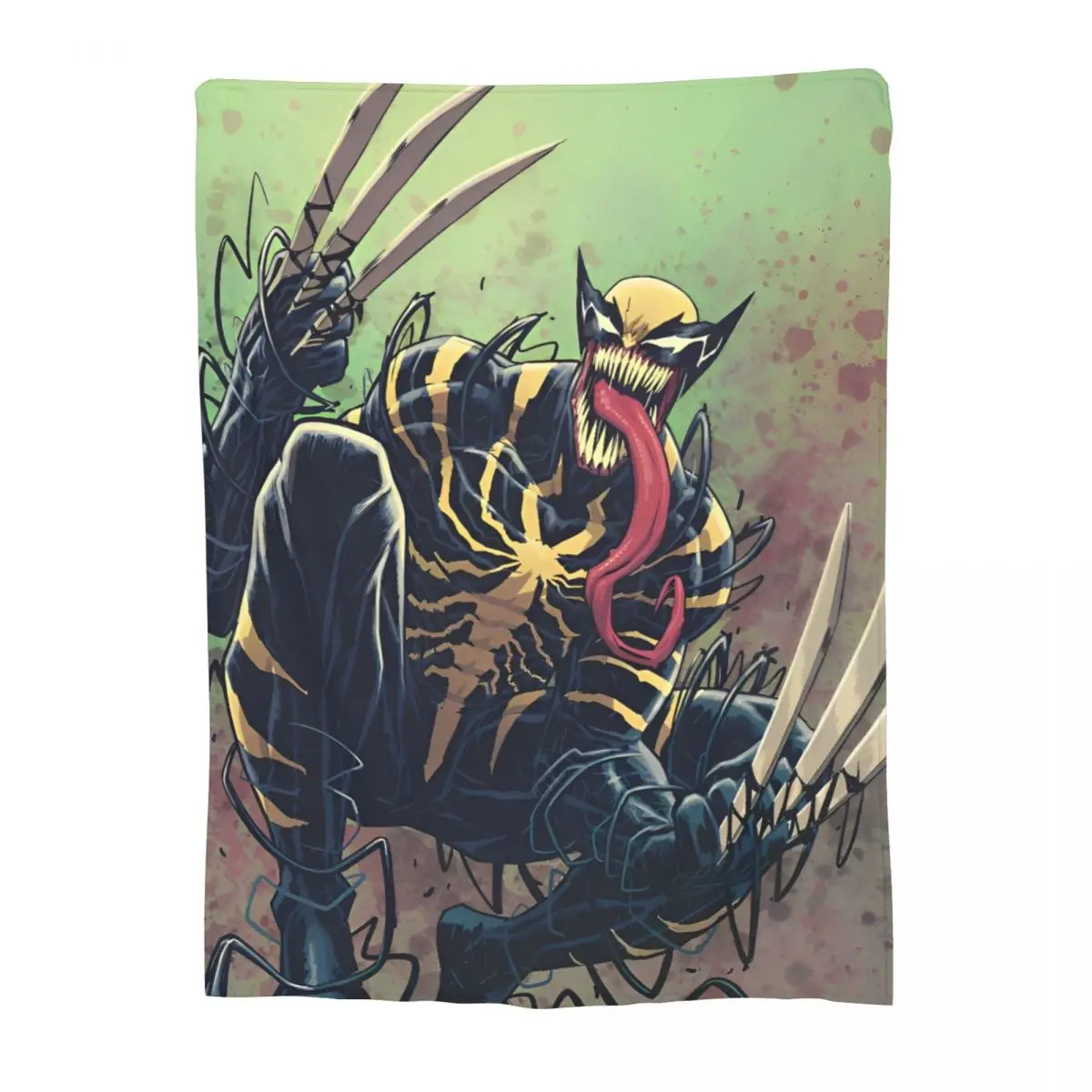 Rising Wolverine Venom Symbiote Antihero Spiderman Blankets Flannel Vintage Soft Throw Blankets for Home Spring/Autumn