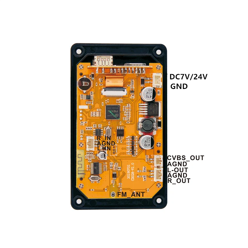 028 MP5 12V LCD Screen DTS Lossless Bluetooth Module Mp4/Mp5 HD Video APE/WAV Decoding Board Wireless BT Audio and Video Decoder