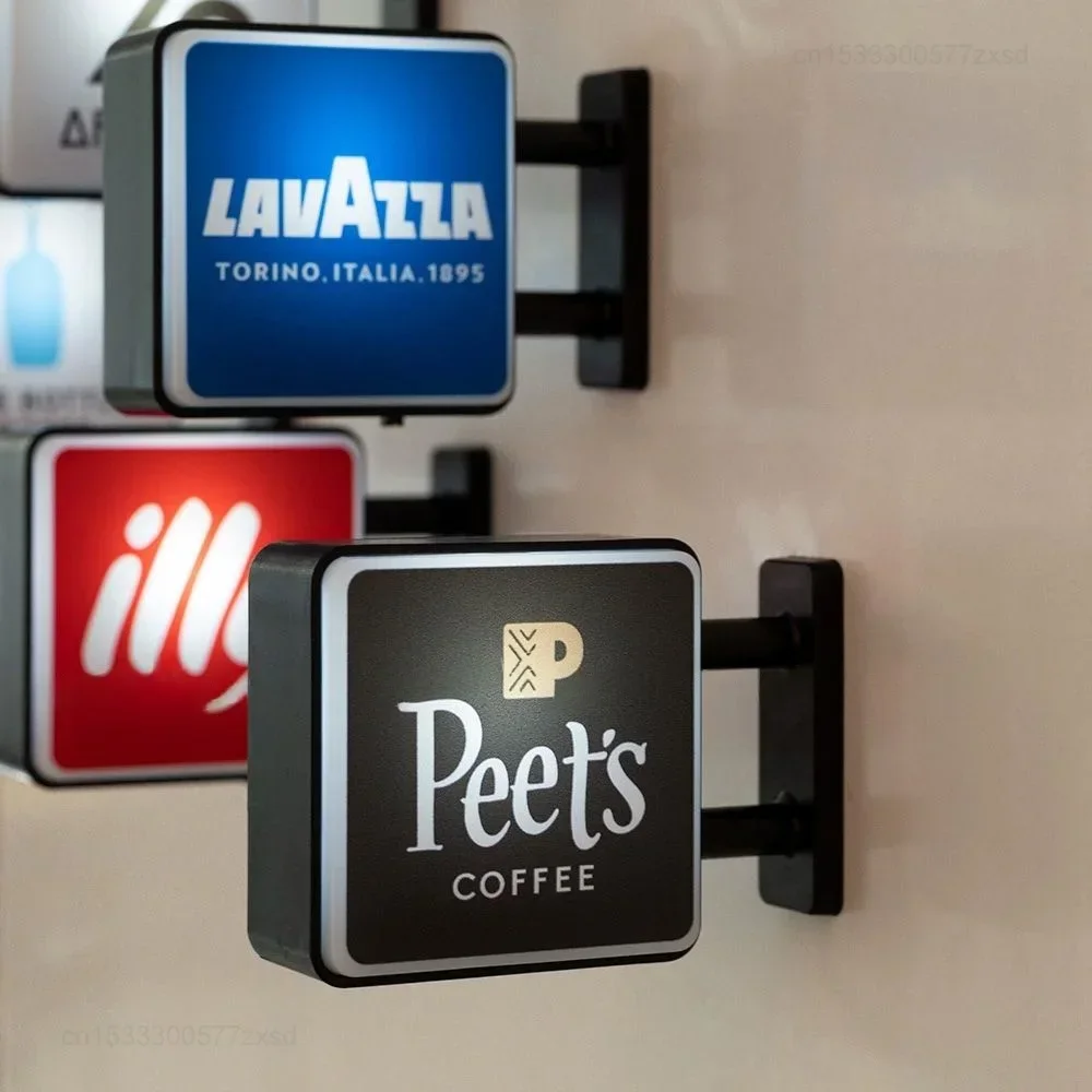 ماركات القهوة الكلاسيكية العالمية علامة خفيفة مغناطيس الثلاجة ماكينة القهوة ديكور قهوة لافا إيلي قهوة بيتز