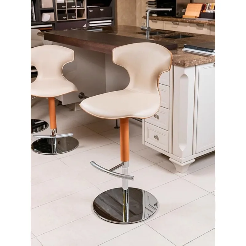 

Swivel High Stool Modern Minimalist Adjustable Height Bar Stool for Home Bar Reception Desk Counter Stools