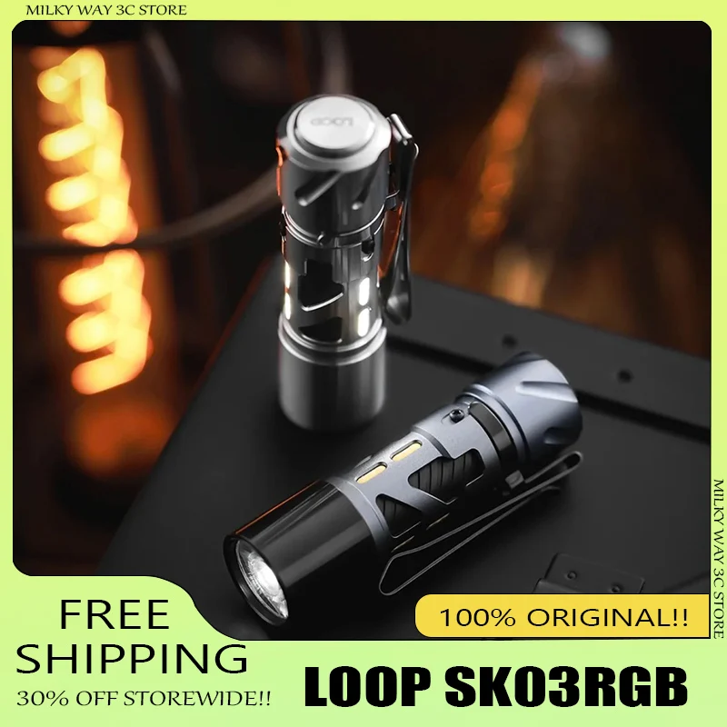

Фонарь LOOP SK03RGB 1000LM 360 ° Водонепроницаемый фонарь IP68 с подставкой и креплением, аккумулятор 920 мАч, портативный, легкий, для использования на улице