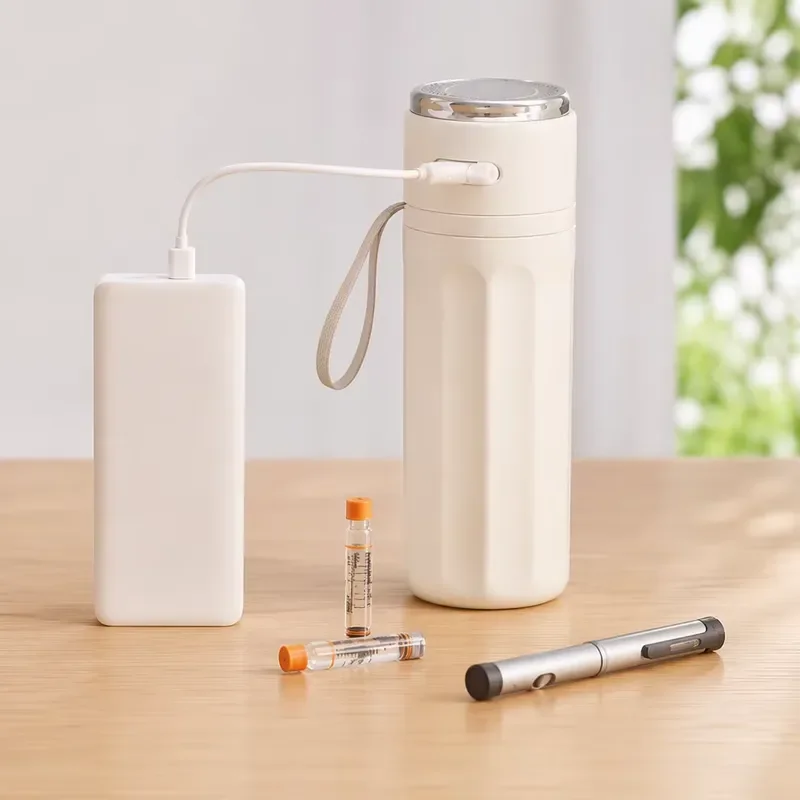 Portable Insulin Cooler Bag Rechargeable Travel Medicine Refrigerator Low Noise Hot Cold Dual Control Smart Temperature