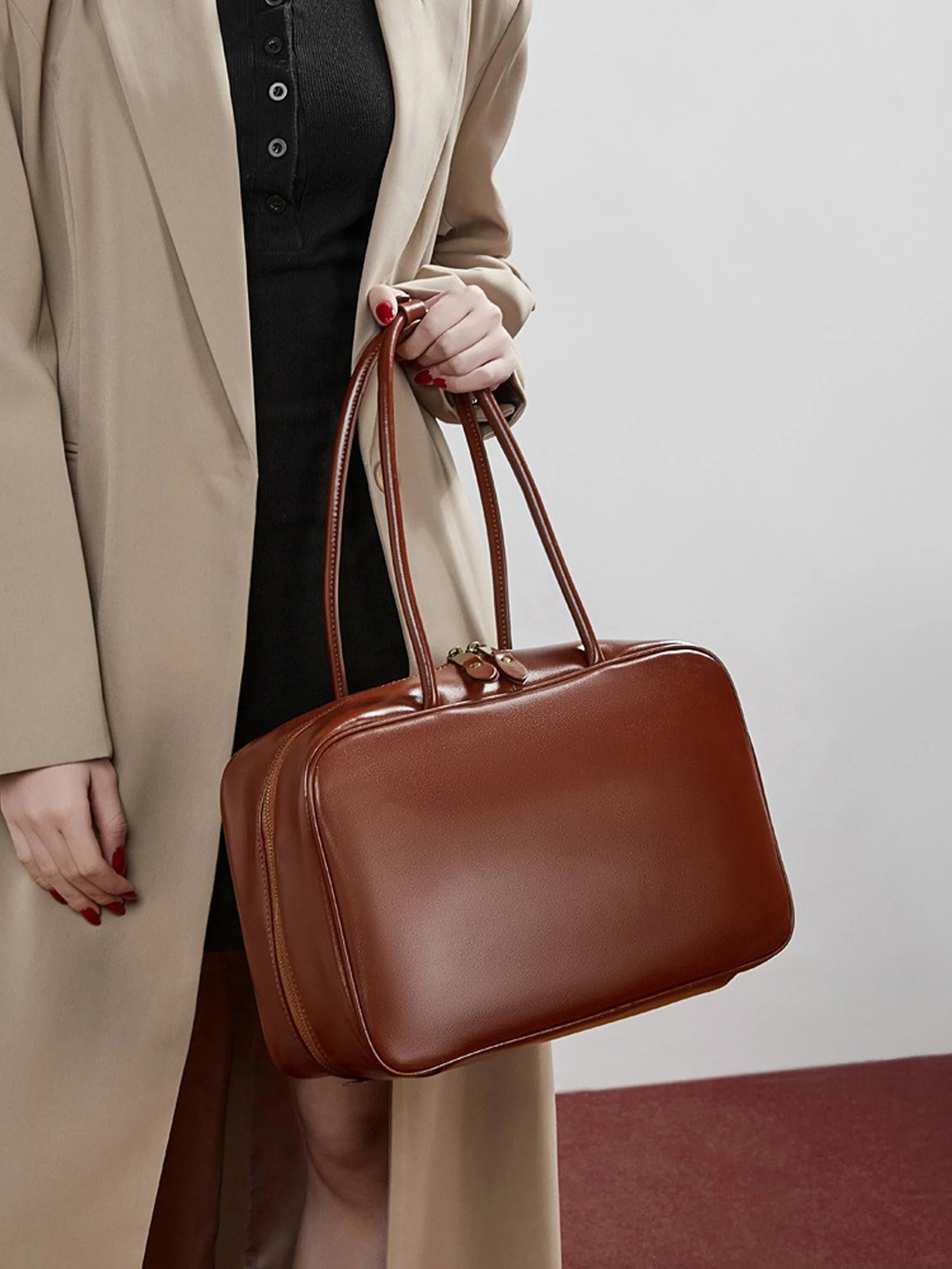 sac-a-main-vintage-en-cuir-veritable-sac-bowling-en-cuir-de-vachette-pleine-fleur-sac-boston-en-forme-de-pain-francais-a-bandouliere-unique