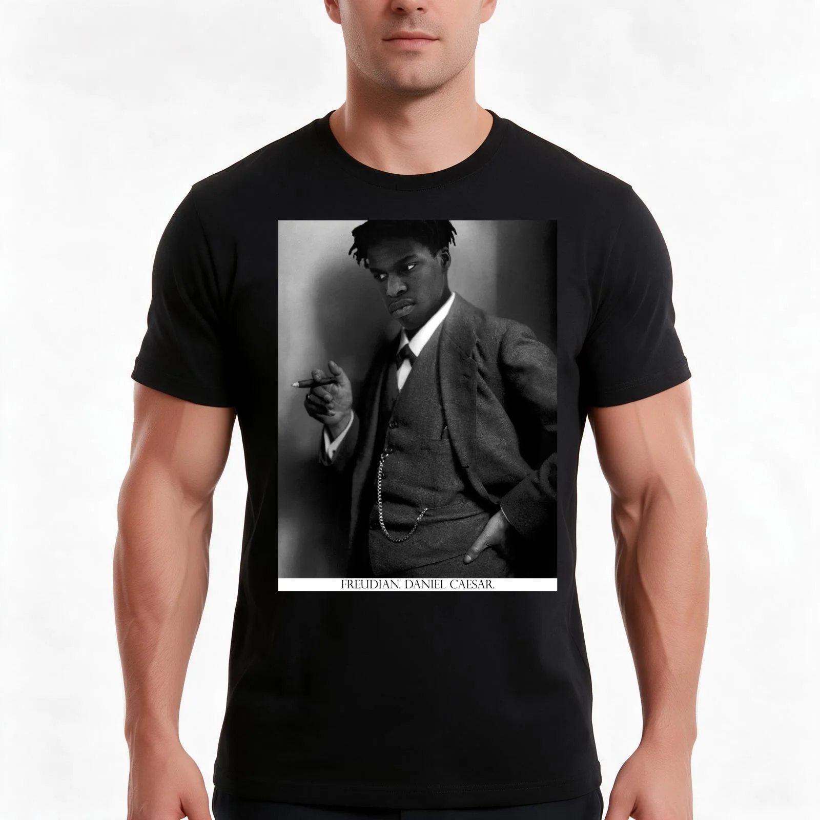 Daniel Caesar - Freudian T-Shirt Summer Casual Cotton Tee Oversized Streetwear Tops Vintage Graphic Print Unisex Men Women