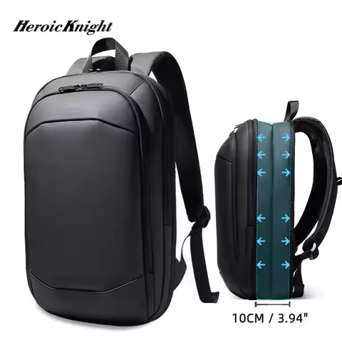 Heroic Knight Men’s Laptop Backpack 17 Inch Business Backpack Expandable Travel Backpack Waterproof USB Charging Office Mochila