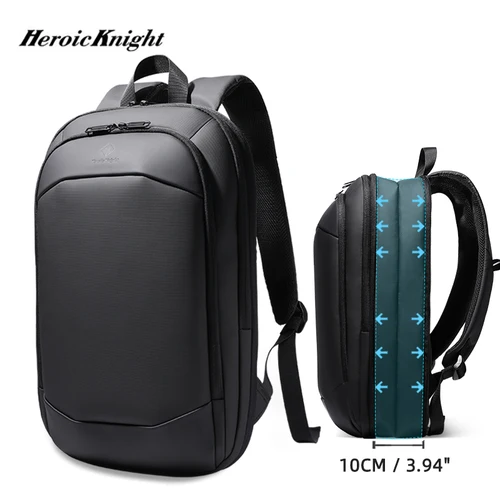 Mochila para ordenador portátil Heroic Knight para hombre, Mochila de negocios de 17 pulgadas, Mochila de viaje expandible, Mochila de oficina con carga USB impermeable