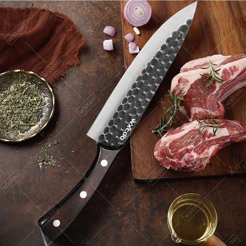 WXCOO Professionale Giapponese Chef Coltello Da Cucina Disosso Coltello Carne Butcher Mannaia Forgiato Disossatura Affettare Taglierina Frutta Affettatrice