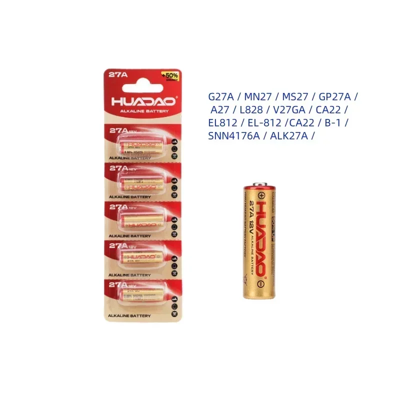 5-60 قطعة 27A 12V بطارية قلوية (A27/G27A/MN27/MS27/GP27A/L828)، طويلة الأمد لجرس الباب، جهاز التحكم عن بعد، سيارة لعبة، المفتاح، الساعة، مصباح يدوي #1