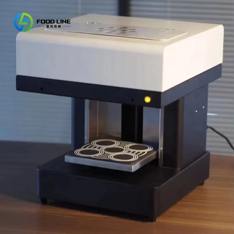 

Индивидуальный коммерческий съедобный пищевой принтер — двойная машина для рисования кофе и печати тортов на 4 чашки