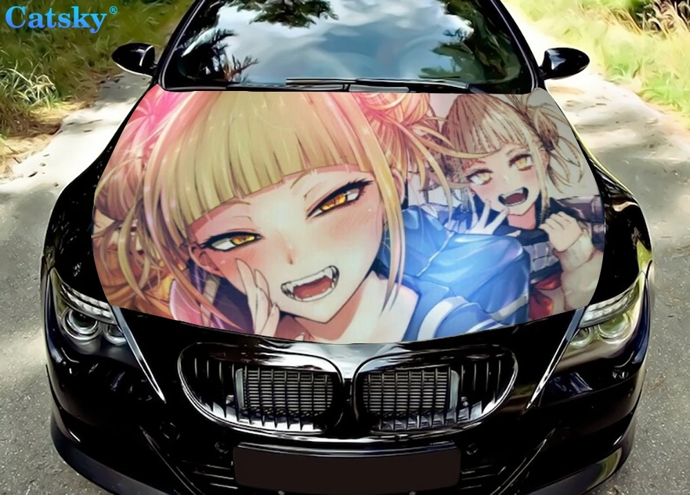 

My Hero Academia Toga Himiko Car Floor Mats,Car hood wrap lion decal, bonnet vinyl sticker, full color graphic decal