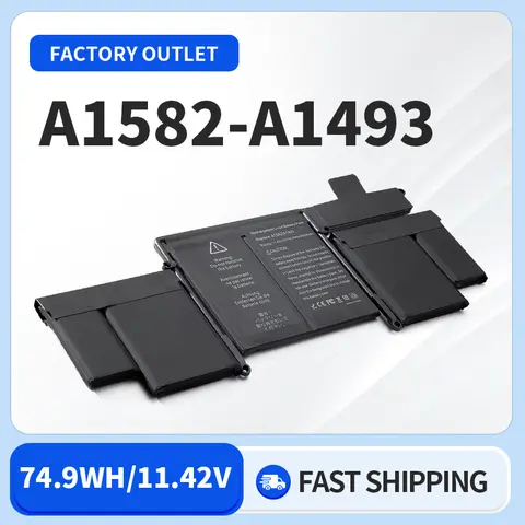 Somi A1582 A1493 Laptop Battery For Apple MacBook Pro 13" Retina A1502 2013 2014 2015 Year 020-00010 Free Tools 500+ Cycles