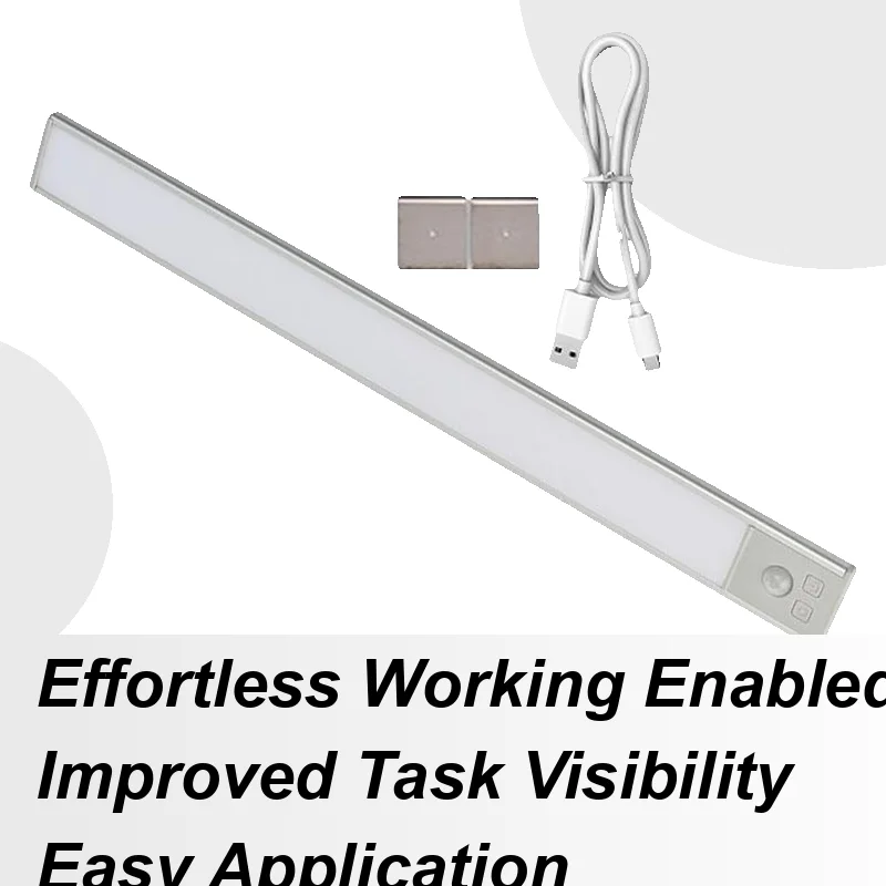 

Under Counter Lights For Kitchen Led Light Strip Under Cabinet With 3 Colors Magnetic Nightlight Fixtures For Bedroom Wardrobe