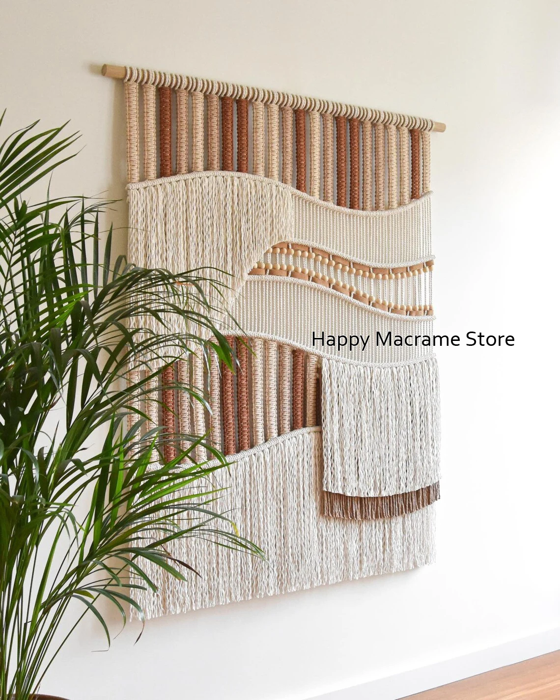 Macrame wall hanging Fiber Art Tapestry Headboard Tassel Wall Hanging Housewarming Gifts Living Room Wall Art Modern Wall Art