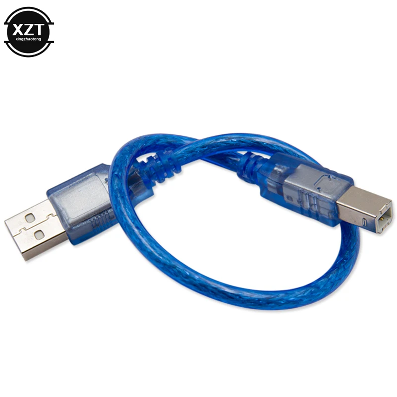 USB 2.0 Printer Cable Type A Male to Type B Male Dual Shielding High Speed Transparent Blue by 0.3m,1.5m,3m 5m High Quality