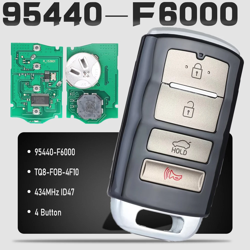 

KEYECU 95440-F6000 TQ8-FOB-4F10 Keyless Smart Remote Car Key Fob 433MHz ID47 for KIA Cadenza 2017 2018 2019
