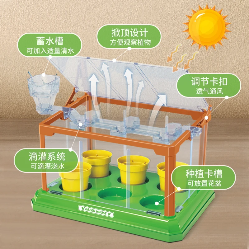 mini garden scientific plant greenhouse DIY STEM toy mini garden accessories educational toys best selling  Educational Toys