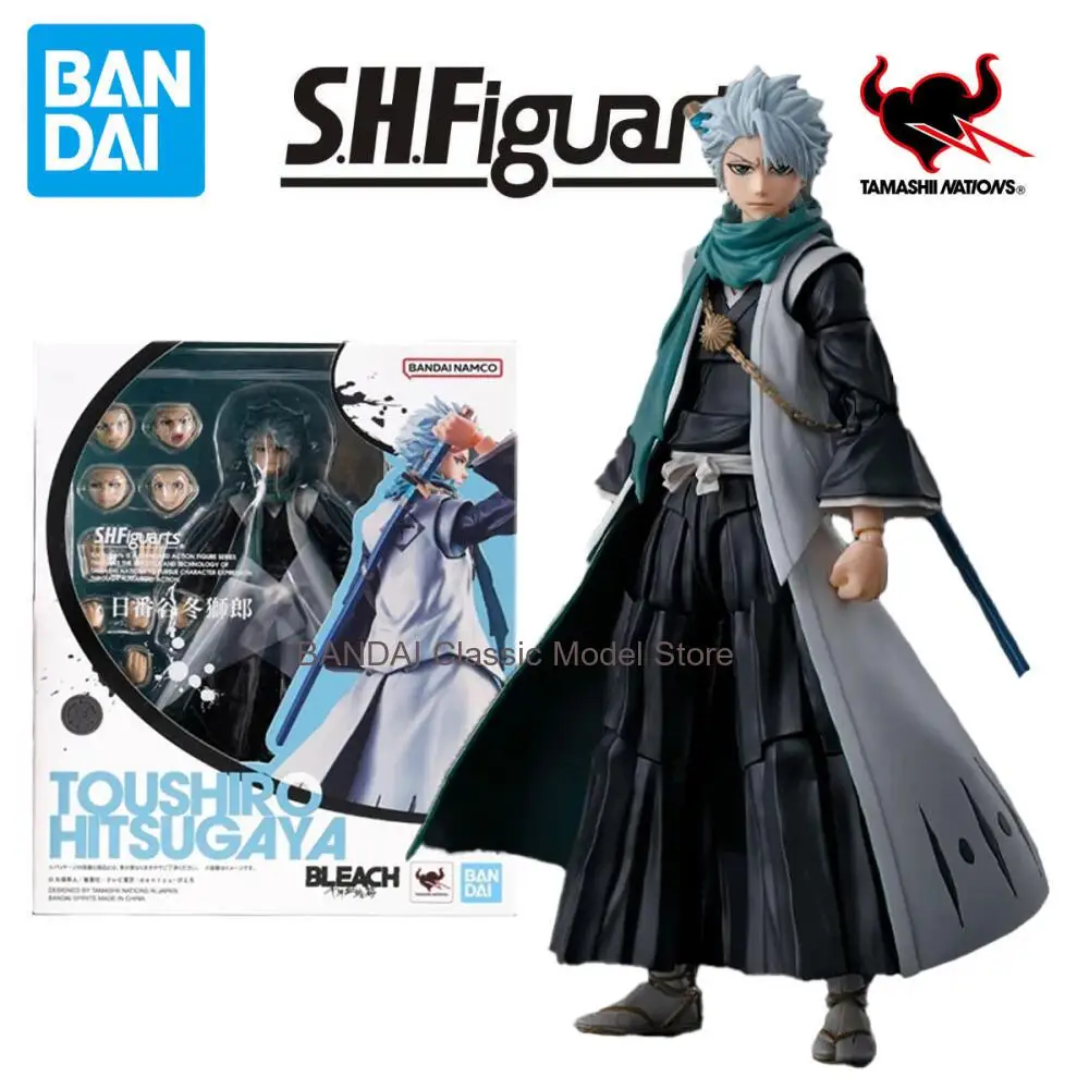 

Bandai Original Genuine Figure Bleach Model Kit Anime Figures SHF Hitsugaya Toushirou Collection Model Action Figure Toys Gifts