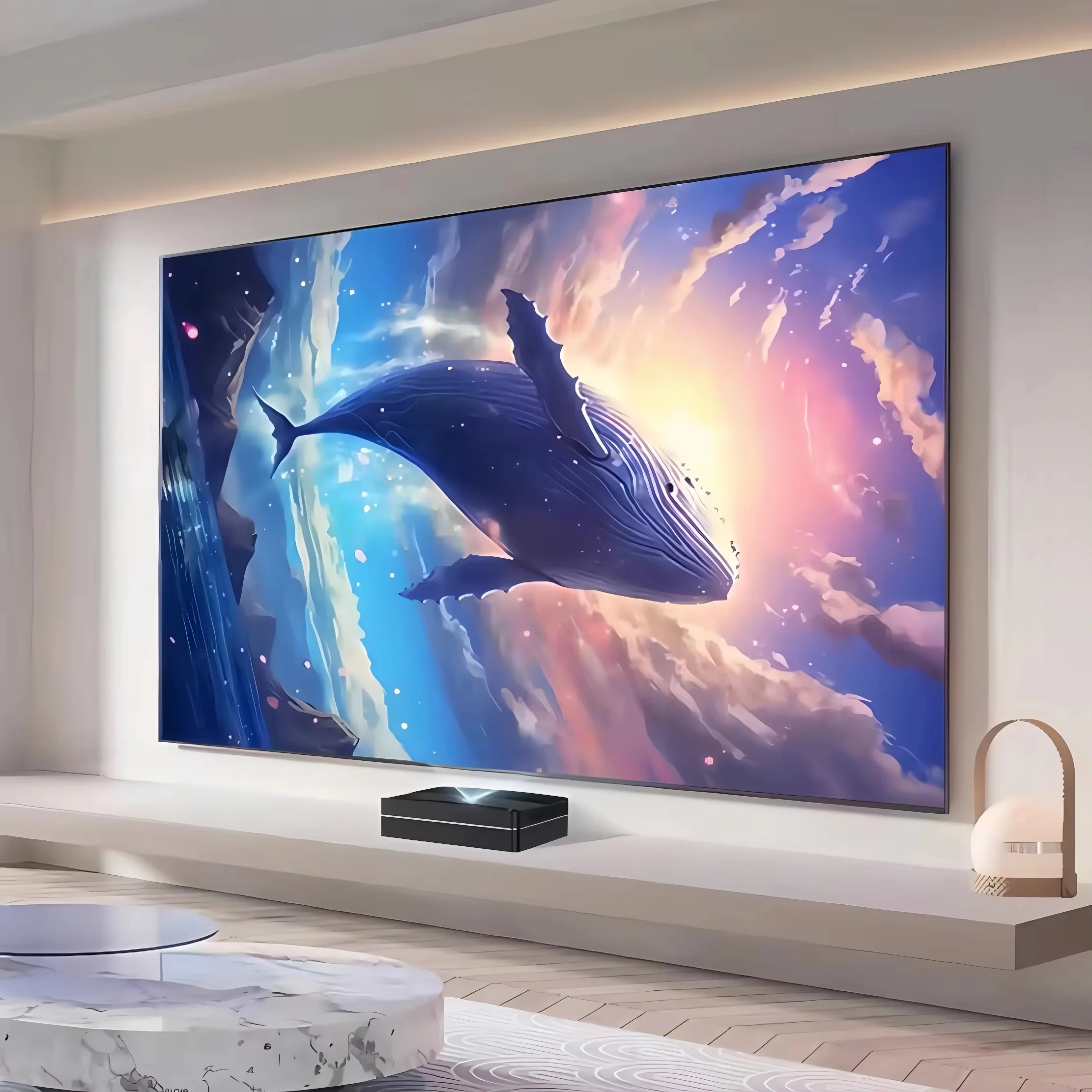UST Throw ALR 4/8K UHD Fixed Frame Fresnel Screen 98% Ambient Light Resistance For Ultra Short Throw Projector/Laser TV