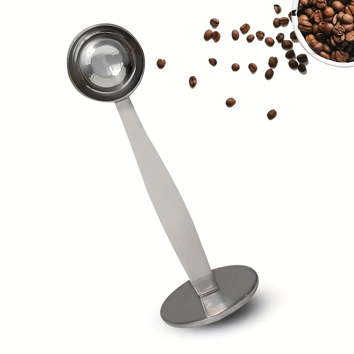 

2-in-1 Stainless Steel Coffee Scoop,Tamping Dual-Purpose Coffee Spoon Powder Hammer Tamper for Measuring and Tamping