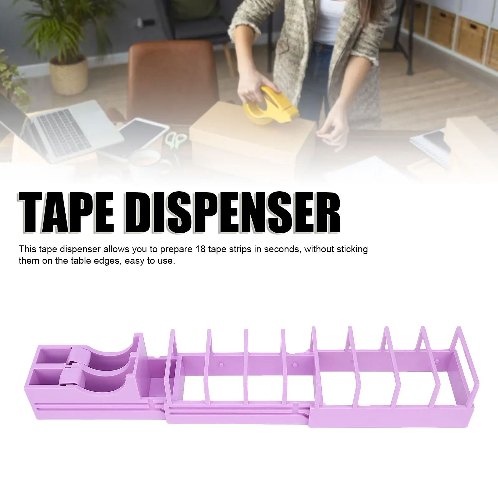 

Настольный диспенсер для ленты с 2 рулонами лент, быстроразъемный выдвижной настольный держатель ленты, резак для упаковки поделок