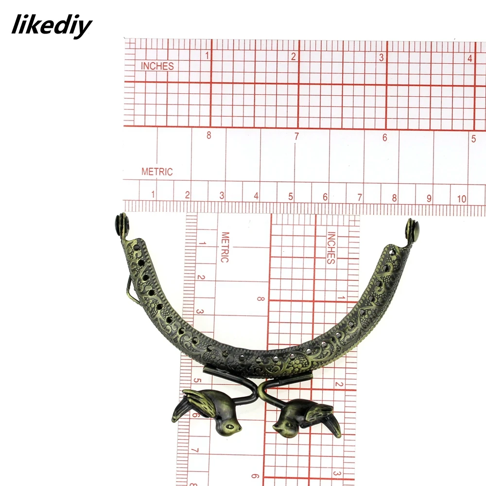 10 Pcs/Lot  Arc Or Semicircle Or Square Bird Bead Antique Bronze Metal Purse Frame Kiss Clasp DIY Bag Accessory