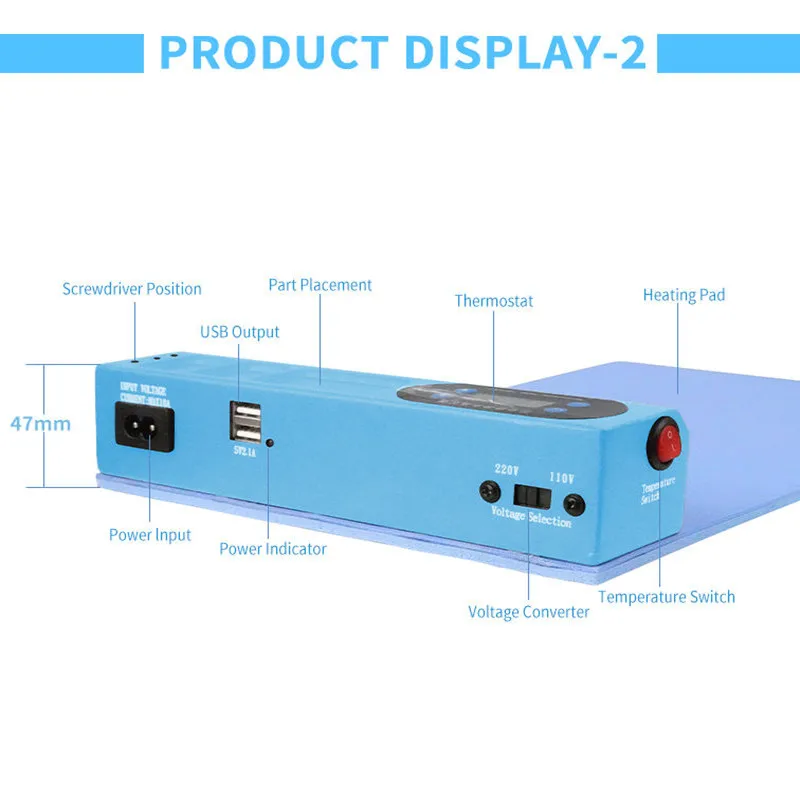 ตัวแยกหน้าจอ S-918E แสงแดดสำหรับซ่อมโทรศัพท์มือถือตัวแยกหน้าจอ LCD ให้ความอบอุ่นอย่างรวดเร็วประสิทธิภาพสูง