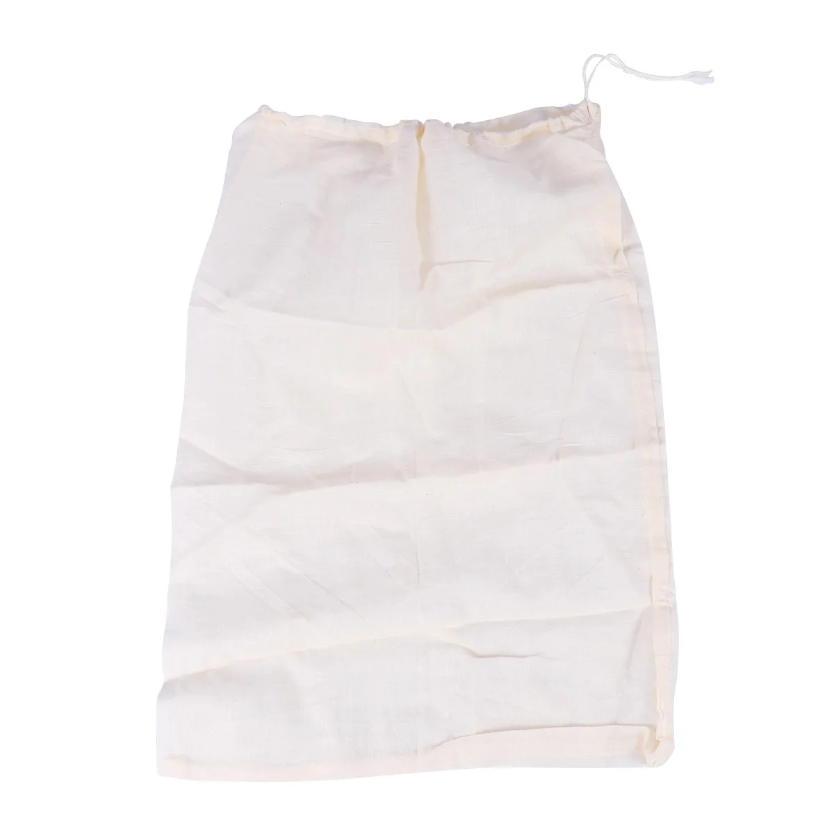 

1Pcs Cotton Drawstring Soup Filter Bag Reusable Tea Spice Nut Milk Fruit Juice Herbal Filtration Bag Easy Clean