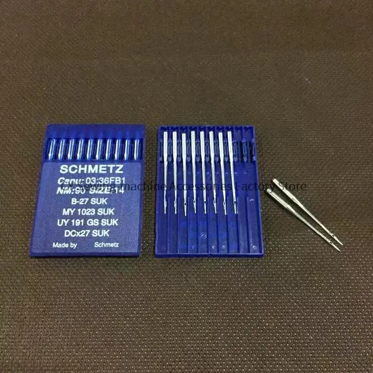 100pcs German Schmetz Needles DC*27 Blue Lion DCX27 Needle MY1023 UY191GS Overlock Industrial Sewing Machine Accessories