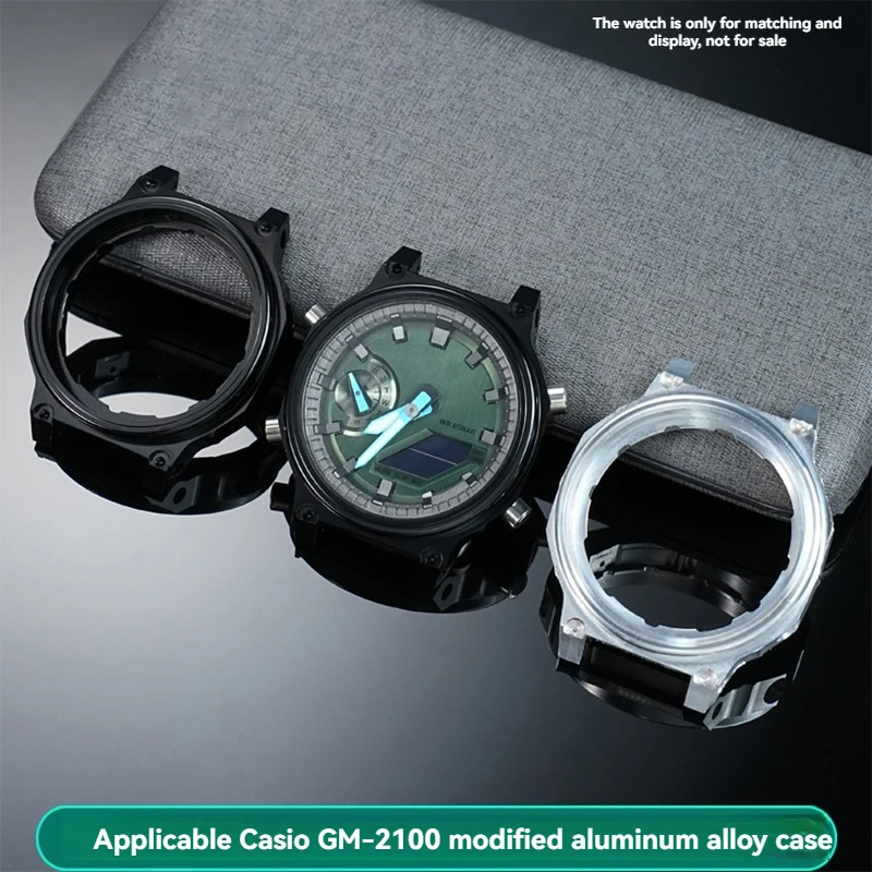 

For Casio G-SHOCK GM-2100 modified aluminum alloy case metal inner case accessories gm-2100 black watch inner case repair parts