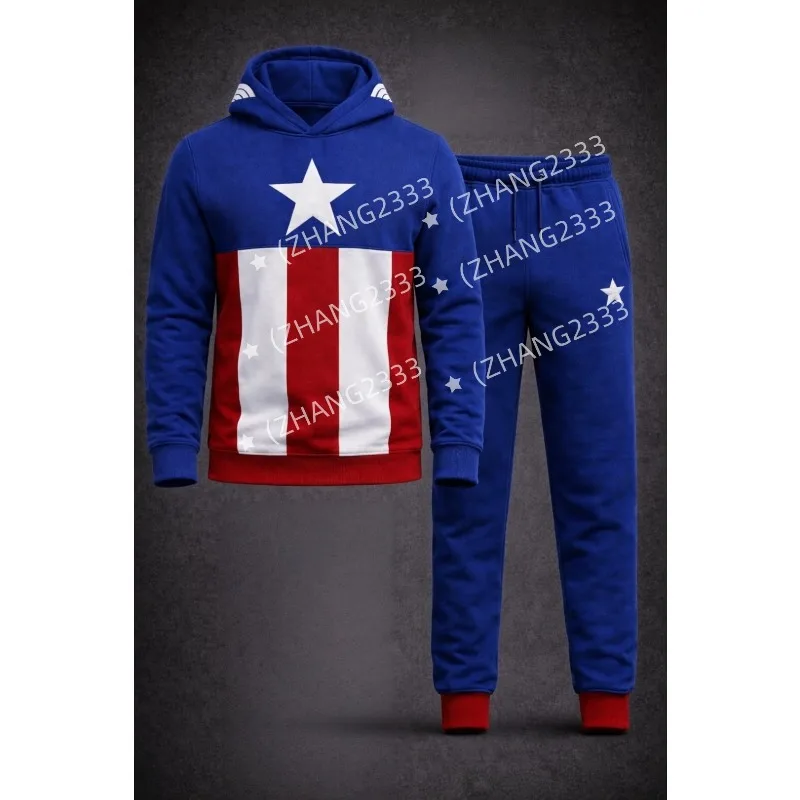 Trendy New Superhero Costume,Cosplay,Parent Child Leisure Interaction,Running Sportswear,Lightweight Autumn Fleece Pocket Hoodie