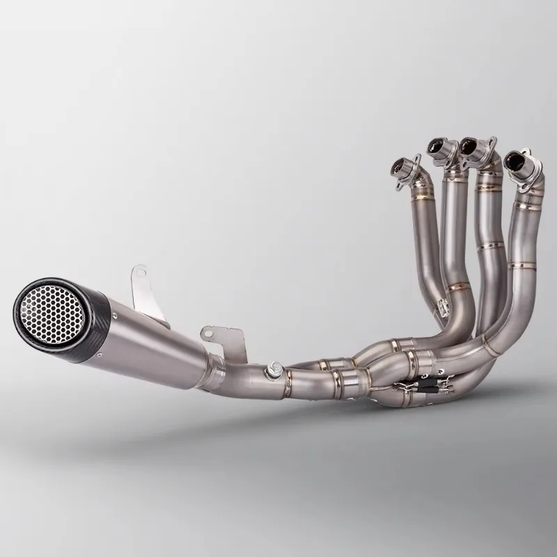Forged Exhaust System For MotorcycleHigh Performance Modified Motorcycle Titanium Alloy Exhaust Pipe Ninja H2 Modification Compl