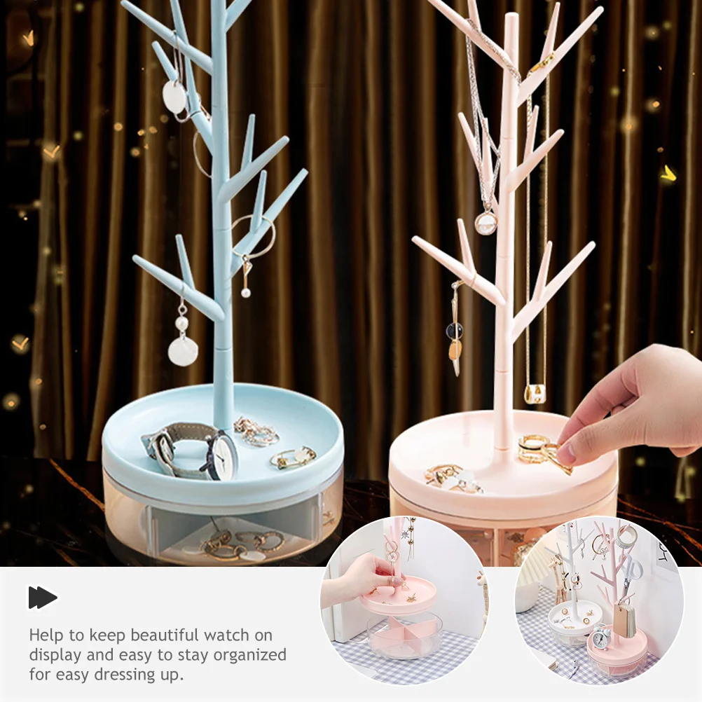 

Exquisite Jewelry Display Stand Holder for Rings Necklaces Bracelets Watches Keepsake Organizer Nightstand Bedroom Bathroom