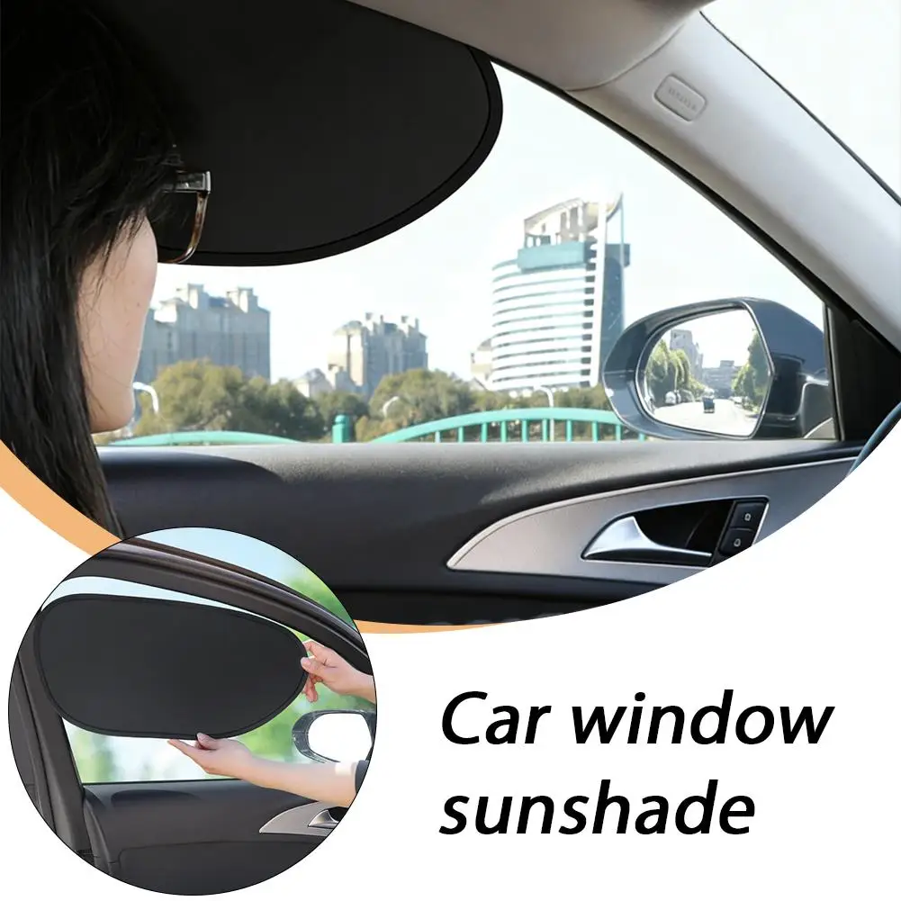 Electrostatic Sun Visor for Car Side Window 4-Layer Sun Shade Curtains Anti-Glare UV-Blocker Auto Sun Protection Cover