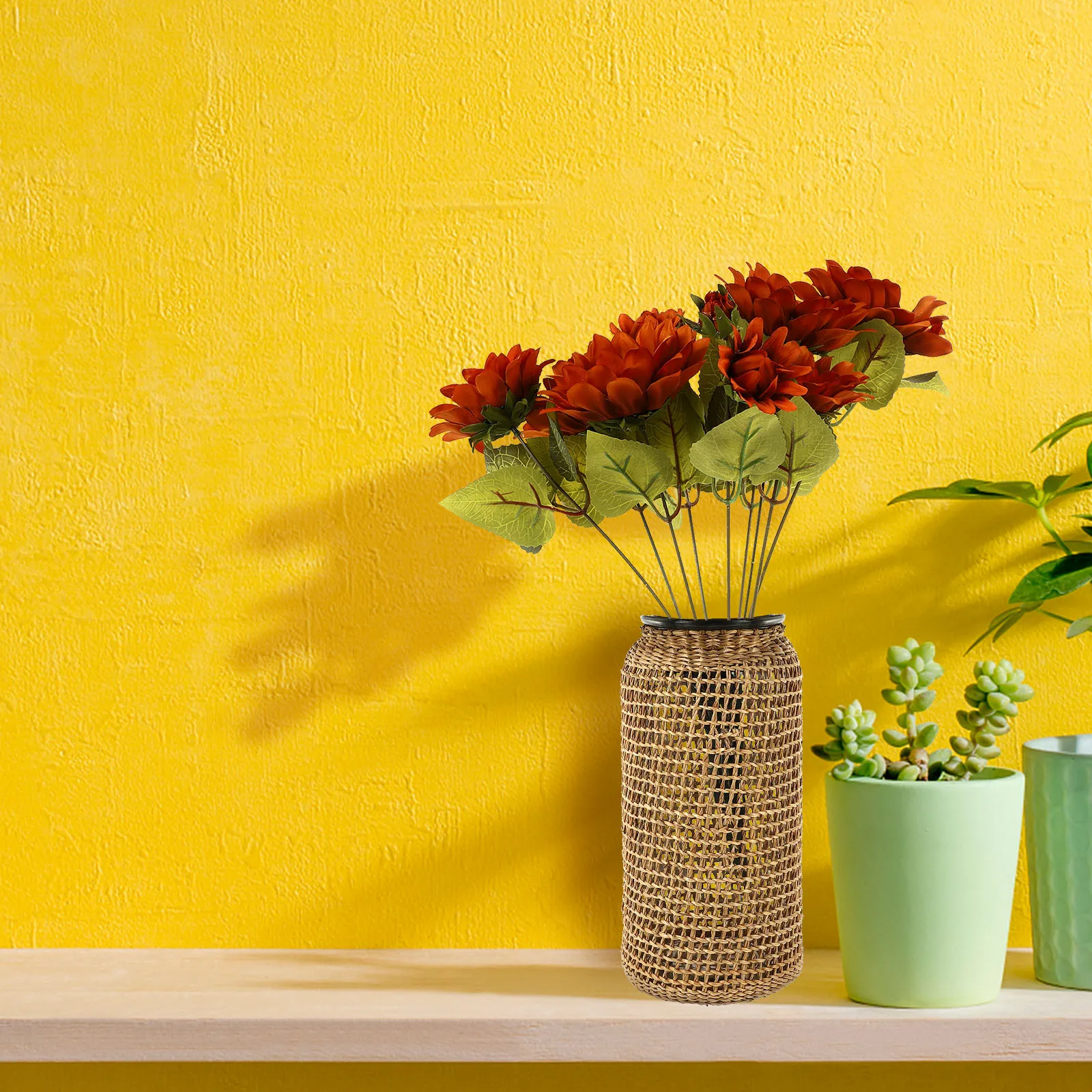 

Simulated Sunflower Decorative Bouquet Fake Decorations Room Arrangement House Flowers Simulation Ornament