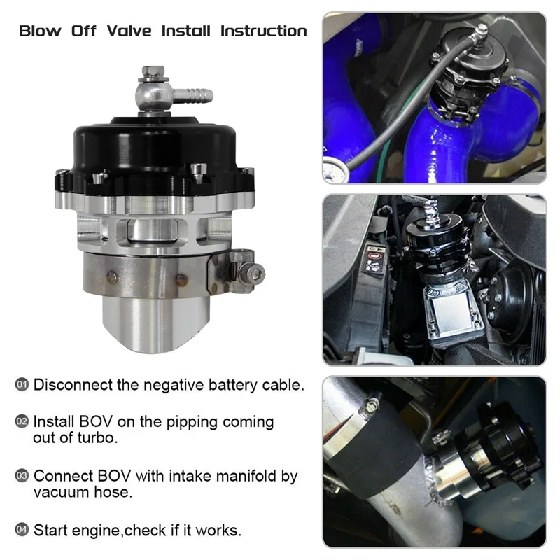 63MM*150mm  50mm 35psi Turbo Blow Off Valve & BOV Adapter & Clamp & 2.5