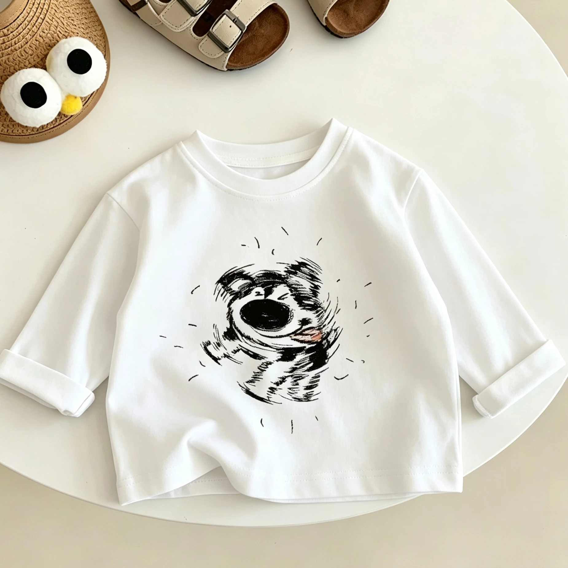 New Pure Cotton TShirt Crewneck Pullovers 2026 Spring Summer Clothes Boys Toddler Fashion Casual Long Sleeve Thin Cotton Tees view 3