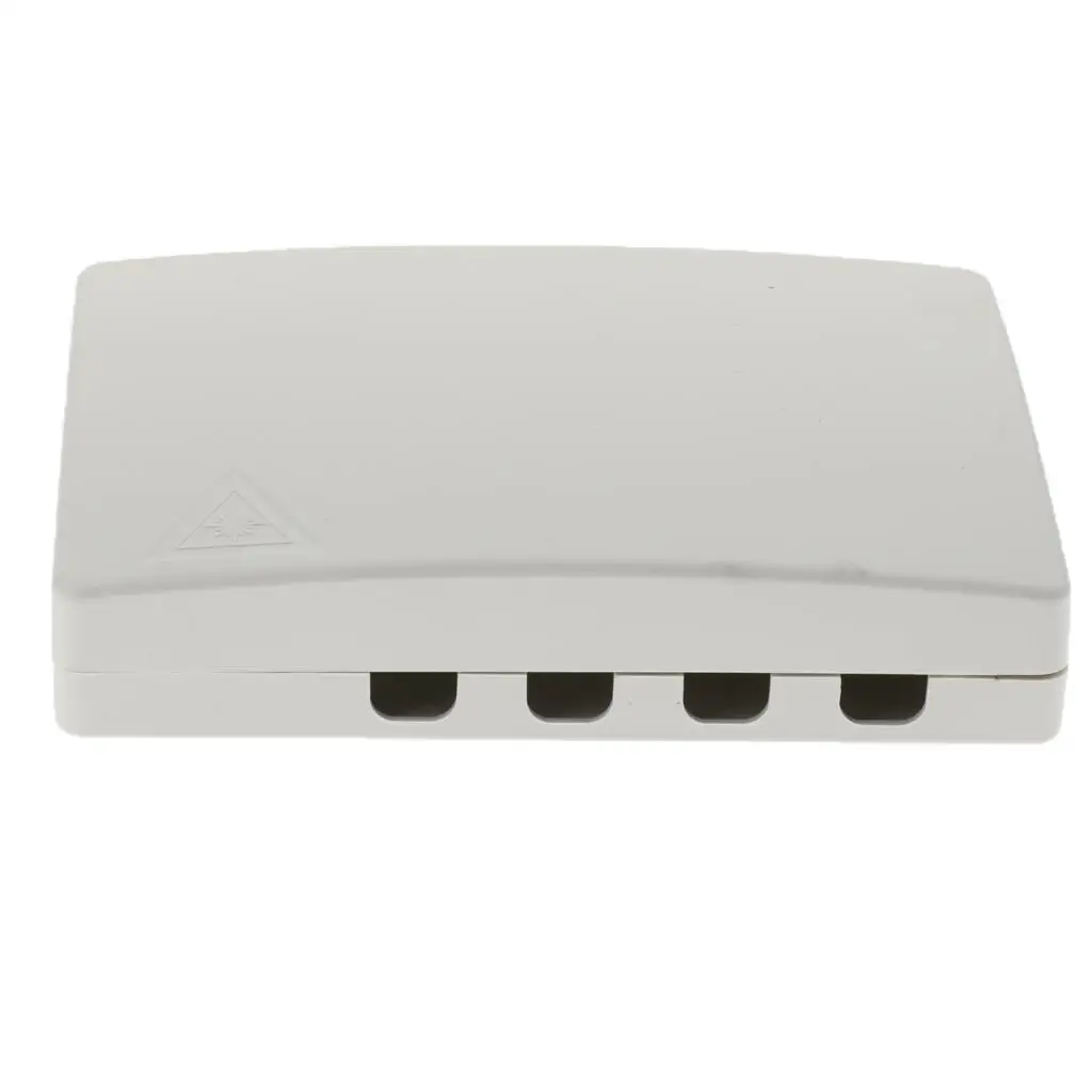 Fiber Optic Wall Mount Panel 4 Port ABS Material Terminal Box Easy Install for Office Cable Management
