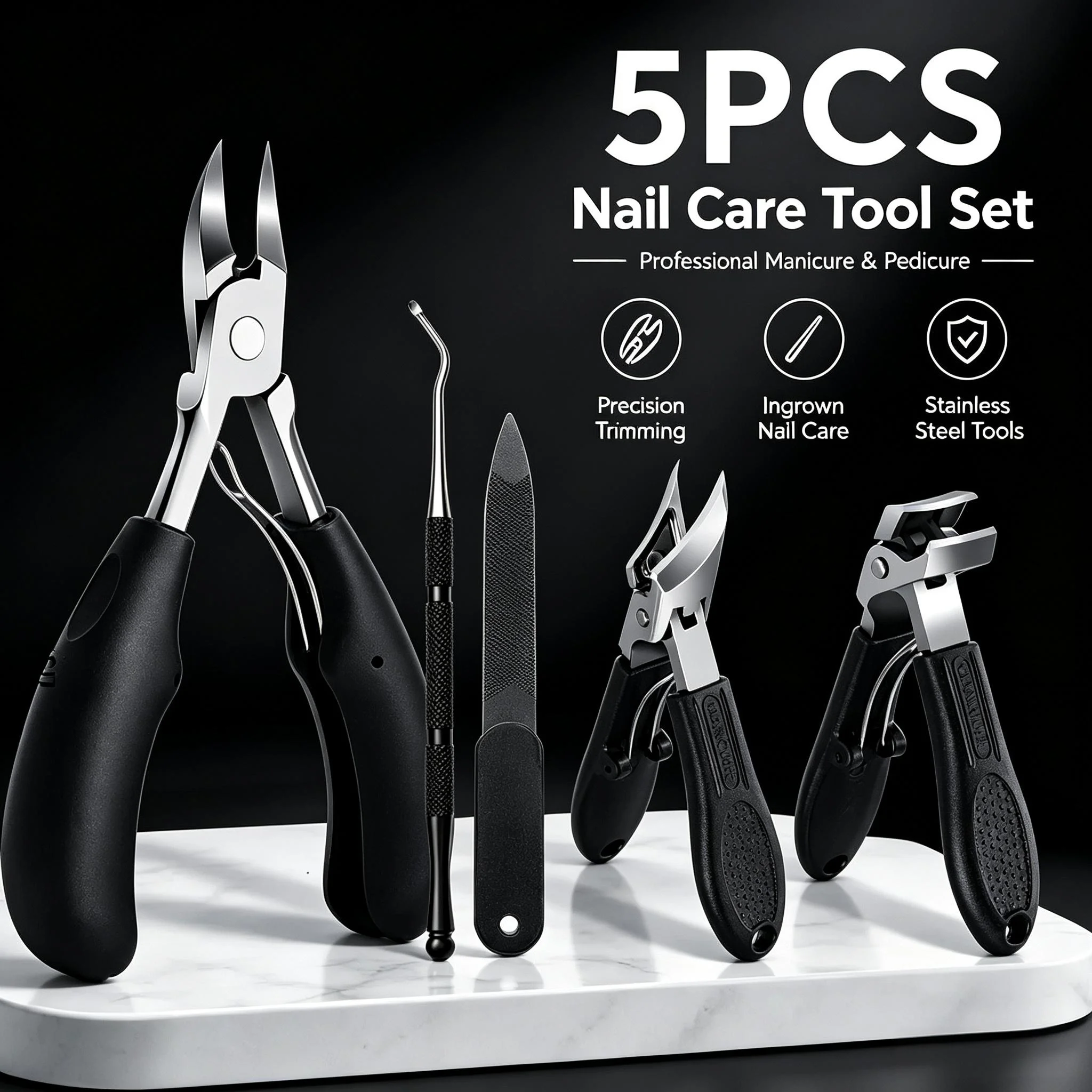 1/5pcs Toenail Clippers for Thick Toenails for Seniors, Angled Head Large Toe Nail Clippers for Thick Nails for Men 2026NEW