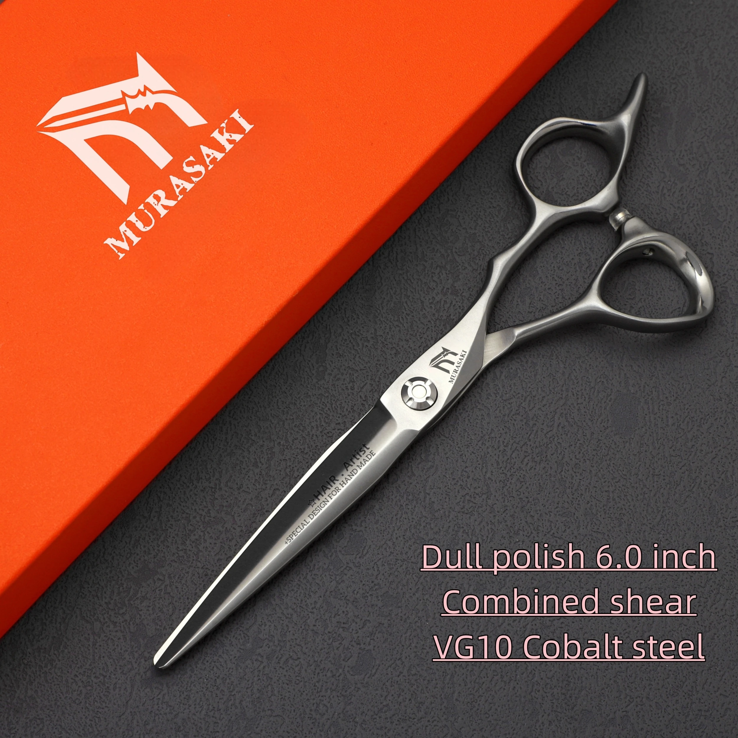 Professionelle Haarausdünnungsschere mit Matter Oberfläche, VG10 Kobaltstahl Friseurschere, Scharfe und Langlebige Haarschneidemaschine – Detail 5
