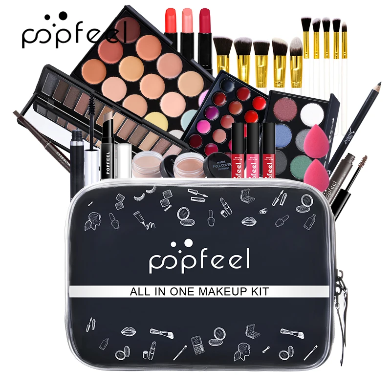 Set trucco donna ombretto correttore lucidalabbra Mascara rossetto Eyeliner Set pennello trucco Set cosmetici bellezza salute